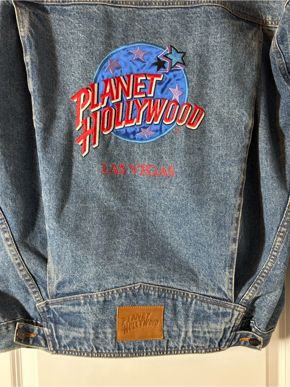 Vintage Planet Hollywood Las Vegas Denim Jacket XXL Oversized